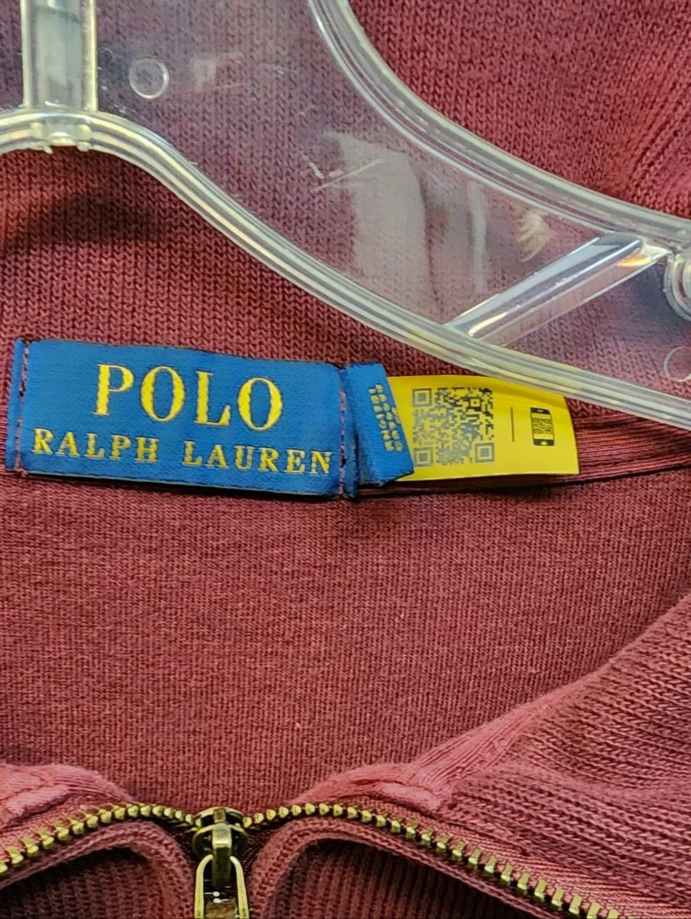 Polo Ralph Lauren Men’s XXL Burgundy Quarter Zip Pullover Pony Logo Long Sleeve